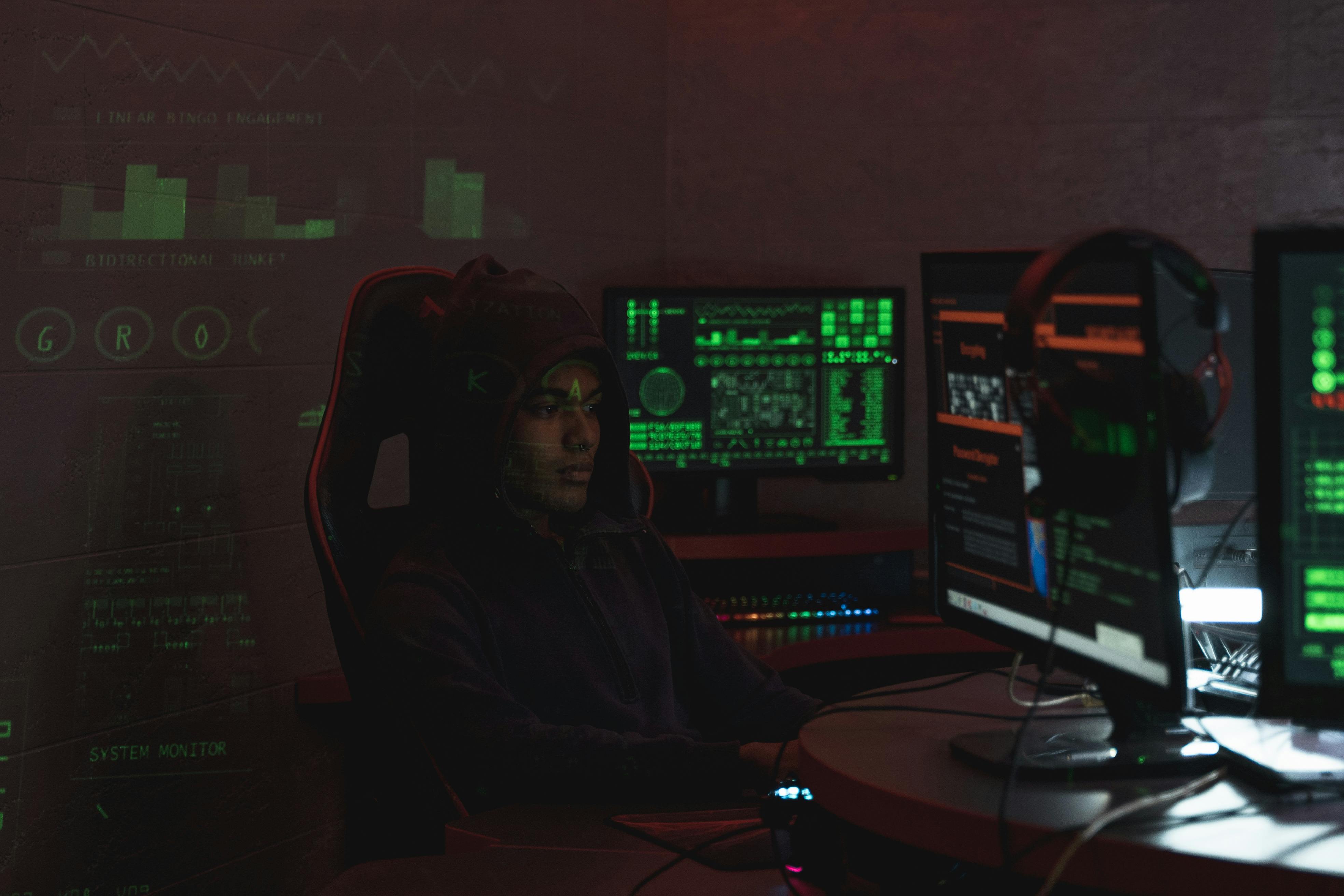 Developer working on code